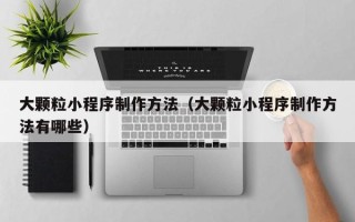 遵义大颗粒小程序制作方法（大颗粒小程序制作方法有哪些）