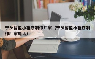 遵义宁乡智能小程序制作厂家（宁乡智能小程序制作厂家电话）